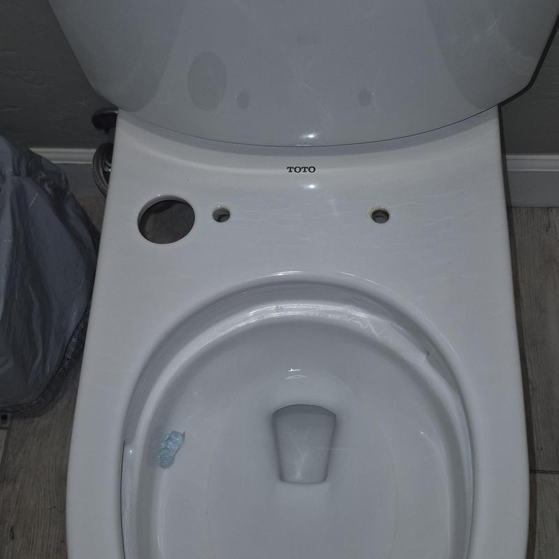 Toto toilet bowl with seat mounting holes