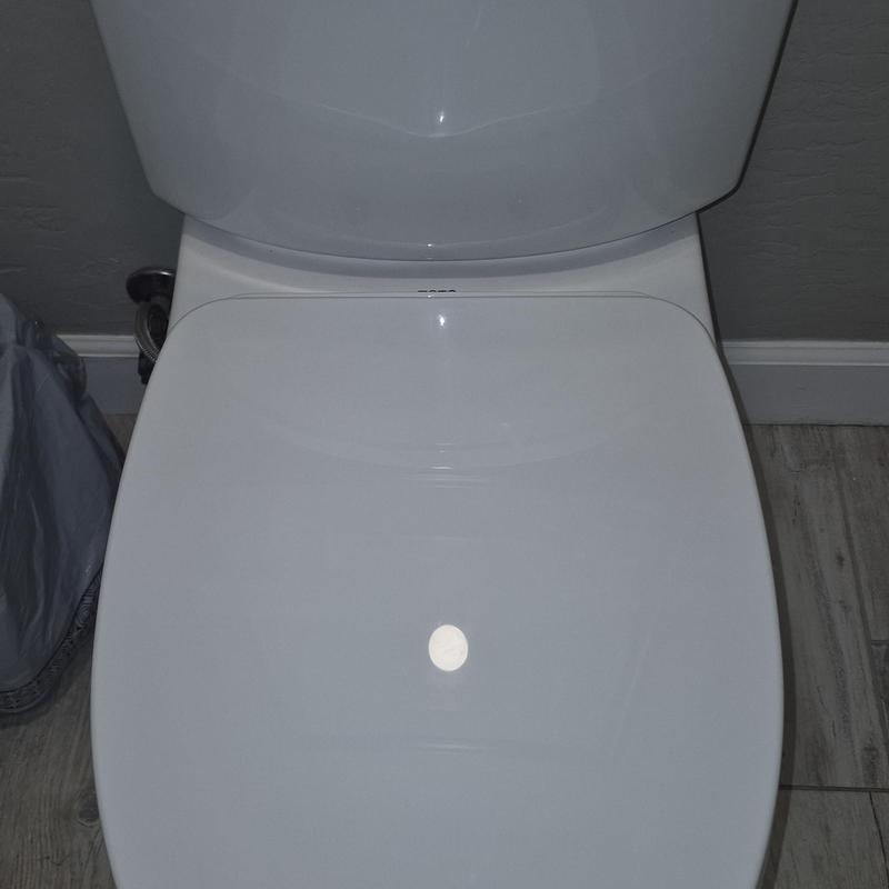 Toto soft close toilet seat installed in master bath