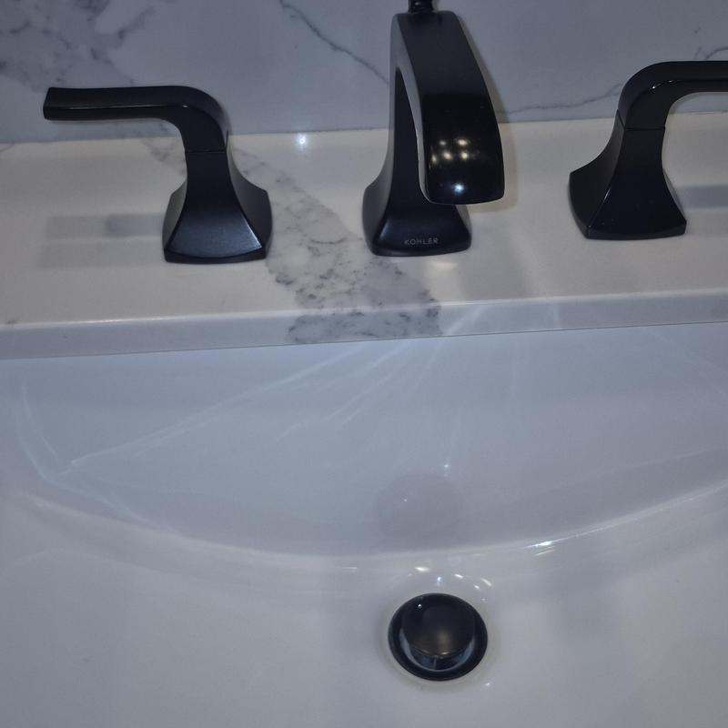 Bathroom sink faucet with black finish installation