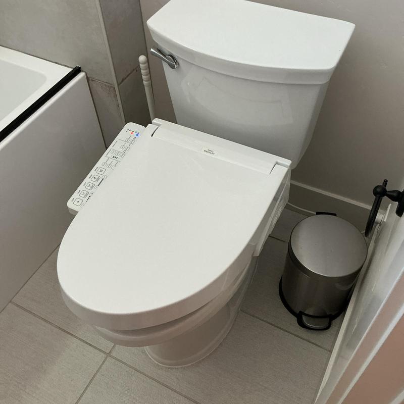 Bidet toilet seat installation in upstairs bathroom Bidet toilet seat installation in upstairs bathroom
