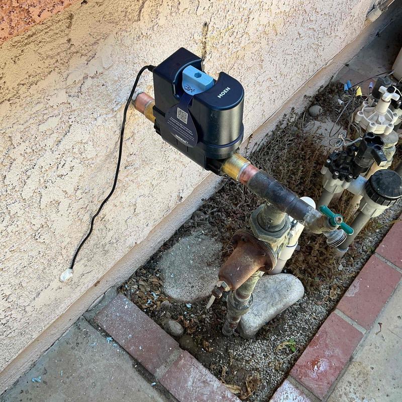 Moen Flo leak detection device on service riser