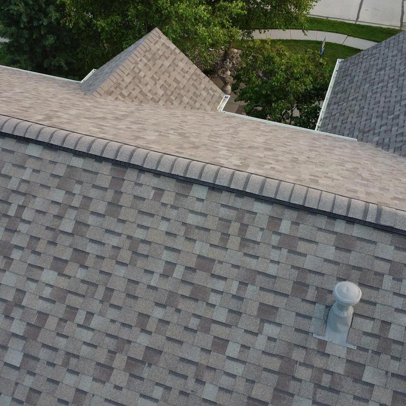 Owens Corning asphalt shingle roof with ridge vent Owens Corning asphalt shingle roof with ridge vent