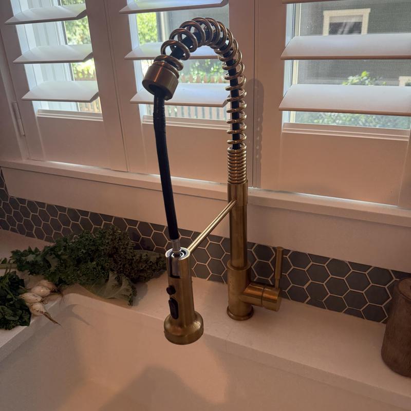 Kitchen faucet with flexible spray hose installation Kitchen faucet with flexible spray hose installation