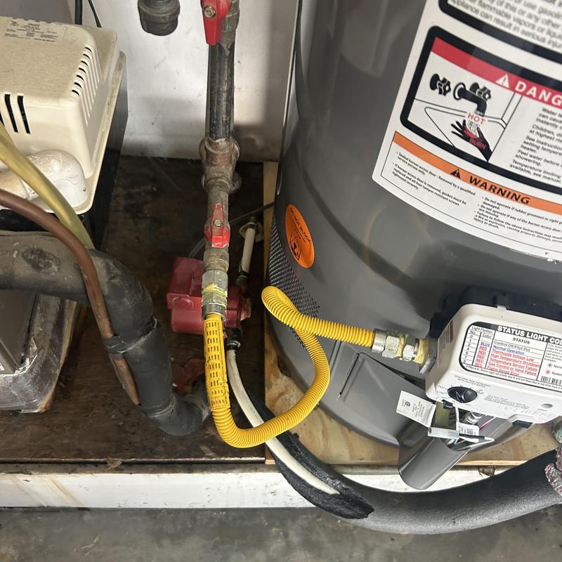 Recirculating pump and water heater gas line connections Recirculating pump and water heater gas line connections