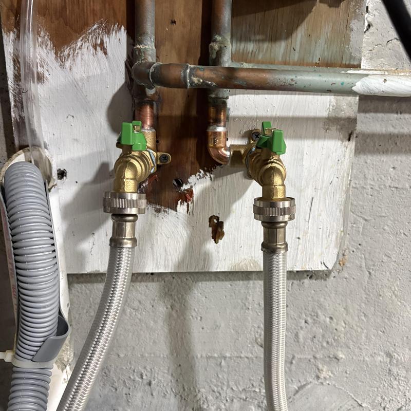 Laundry valve replacement with 24-turn boiler drain valves