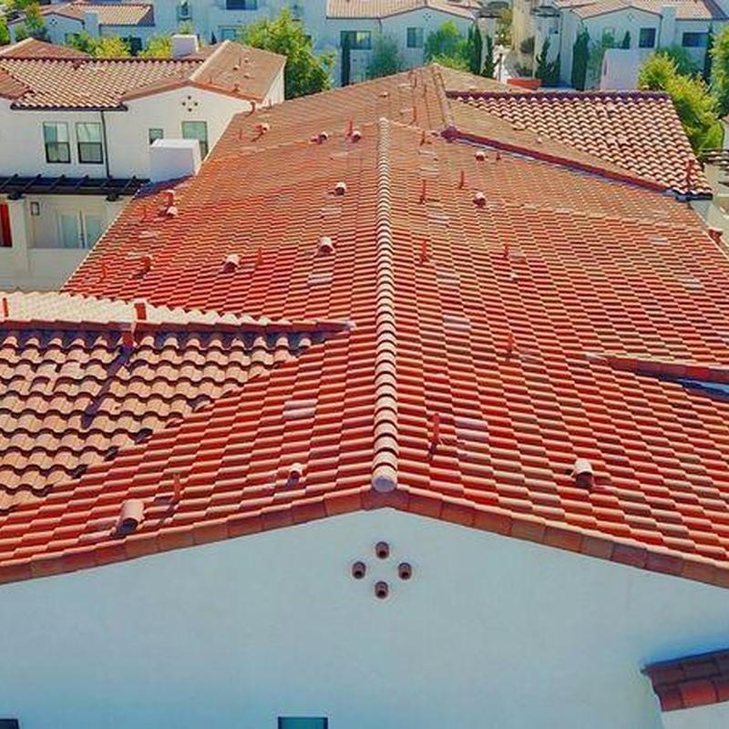 Tile roof installation with ridge vents in Rosemead, CA Tile roof installation with ridge vents in Rosemead, CA