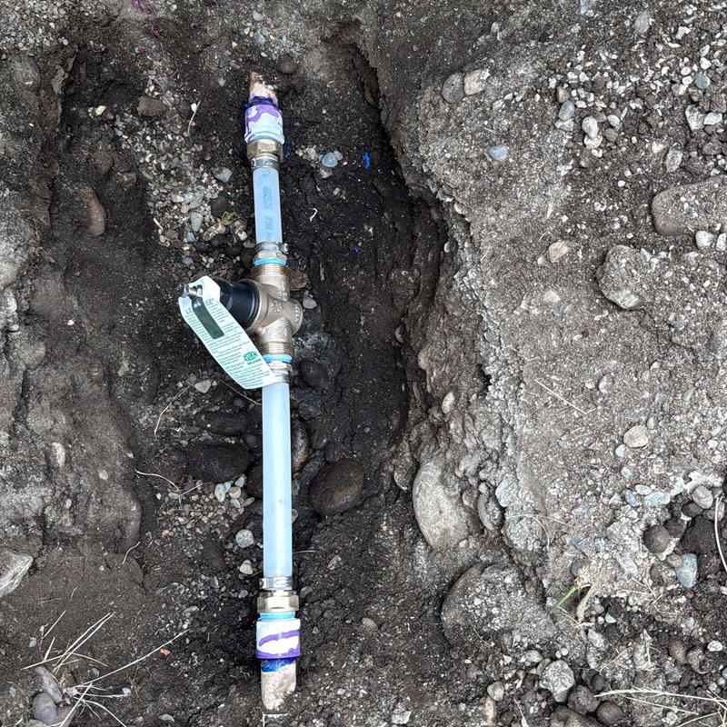 Pressure reducing valve installed in underground water line Pressure reducing valve installed in underground water line
