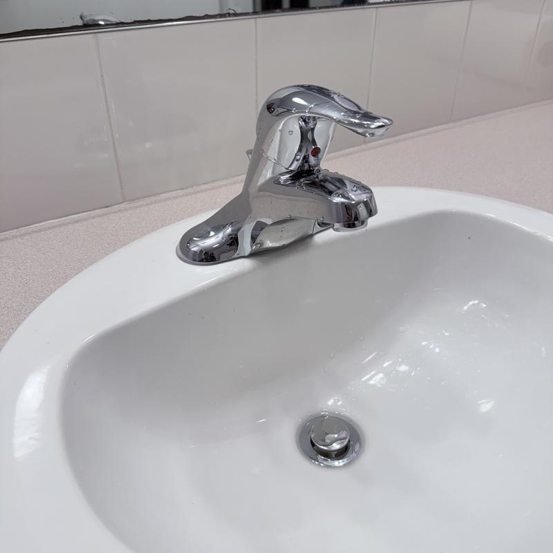 Bathroom faucet and drain with new emergency stops