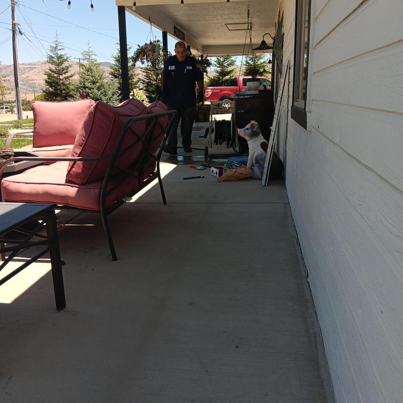 Water main and sprinkler valve replacement on porch