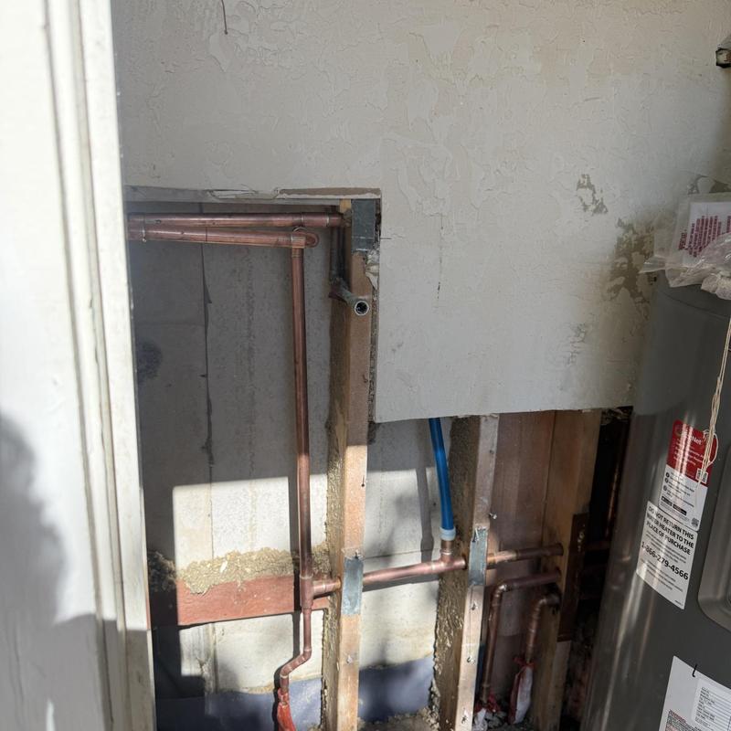 34-inch pressure vacuum breaker and copper pipes installation