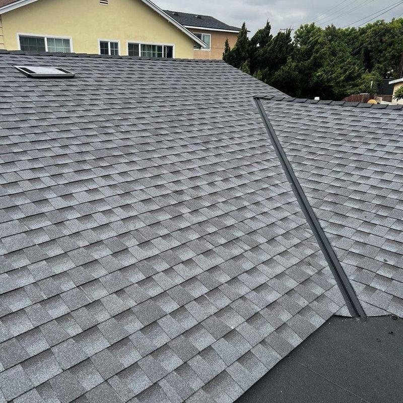 Asphalt shingle roof replacement on residential home Asphalt shingle roof replacement on residential home