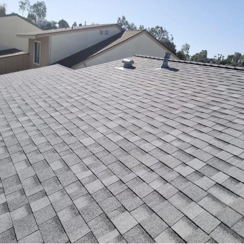 Shingle roof with vents installation on residential home Shingle roof with vents installation on residential home