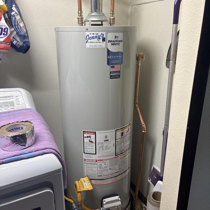 Bradford White water heater with new copper piping Bradford White water heater with new copper piping