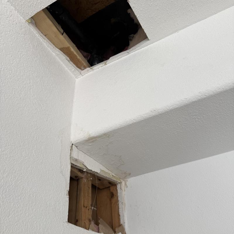 Ceiling access for water heater element repair