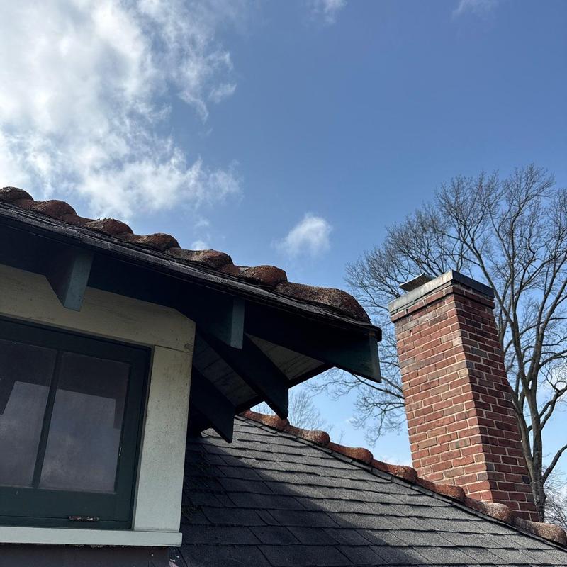 Roof shingles and flashing hail damage inspection