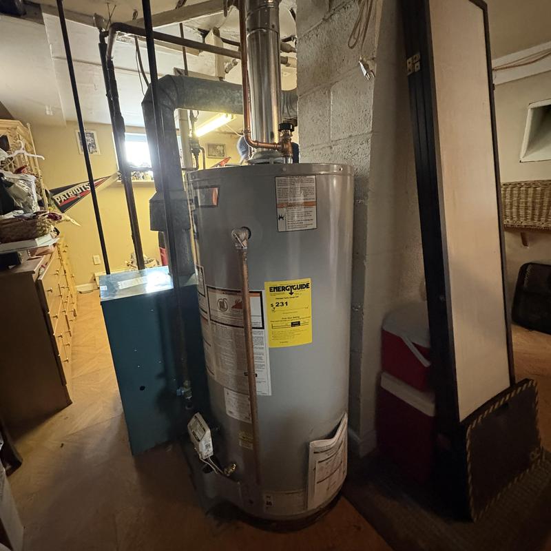 Natural gas 40-gallon water heater installation