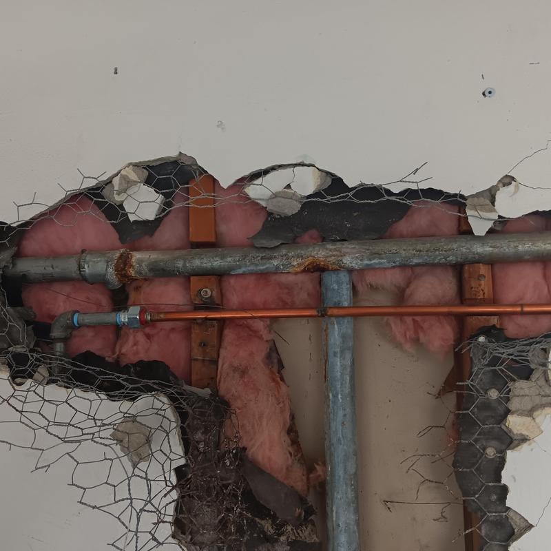 1 1/4 inch copper water main installation inside wall cavity 1 1/4 inch copper water main installation inside wall cavity