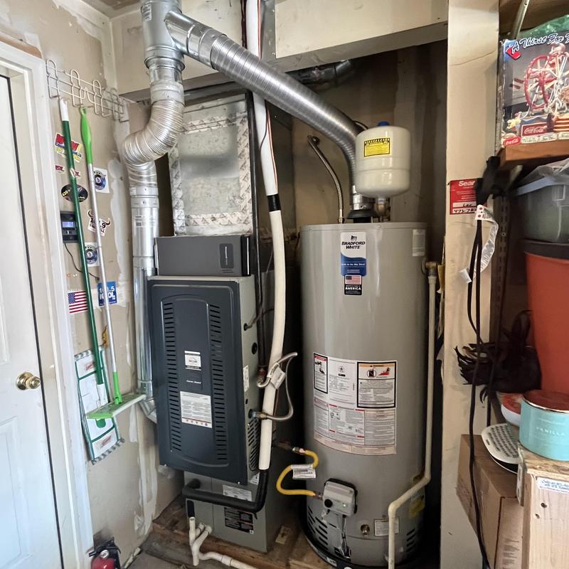 50 gallon gas water heater with furnace installation