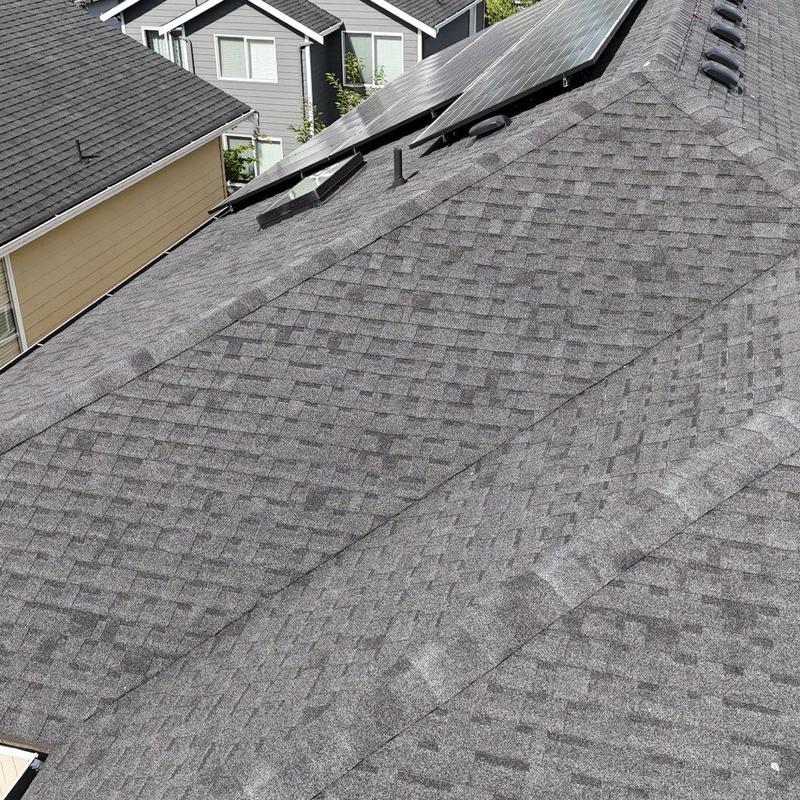 Solar panels and shingle roof drone inspection in Bothell