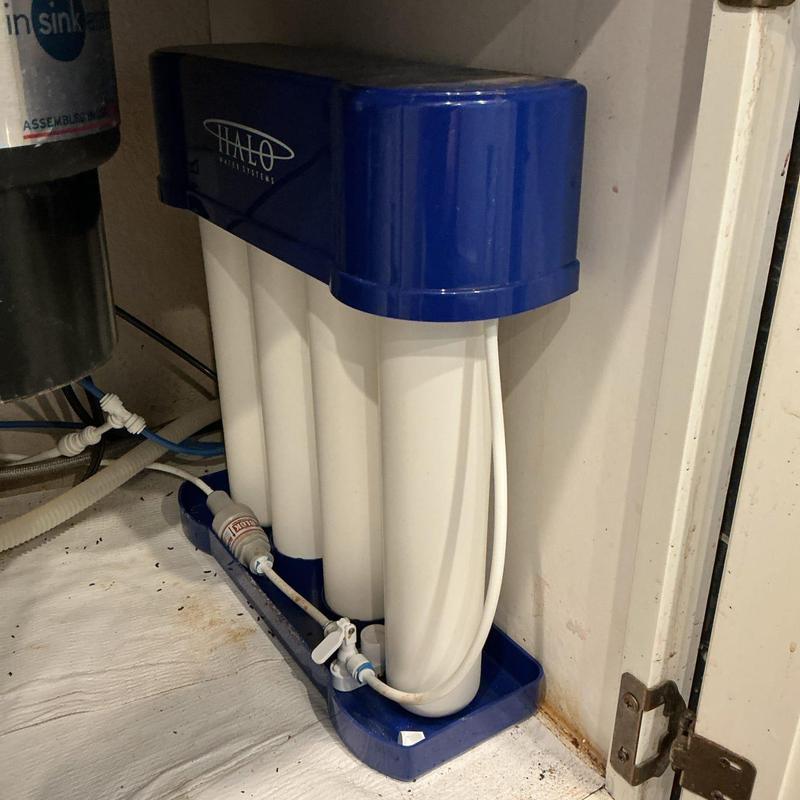 Halo Ultra Plus reverse osmosis system filters installed