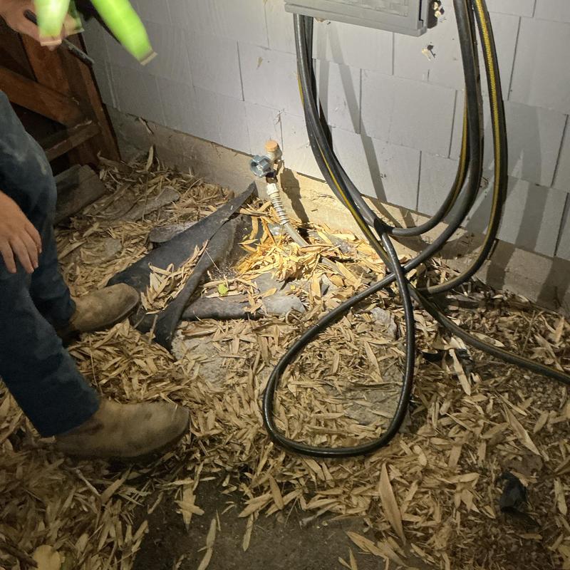 Hose bibb and water connection repair outdoors
