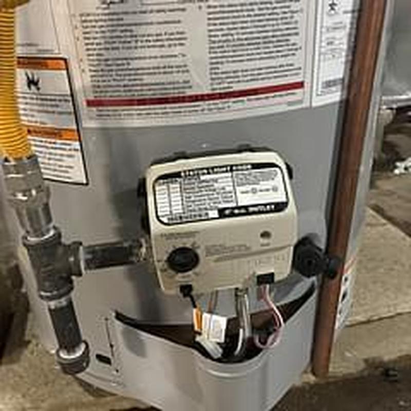 Water heater gas control valve and piping installation
