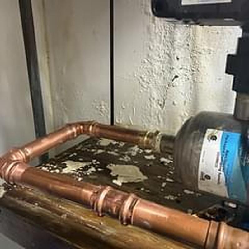 Copper water pipe feeding booster pump with fittings Copper water pipe feeding booster pump with fittings