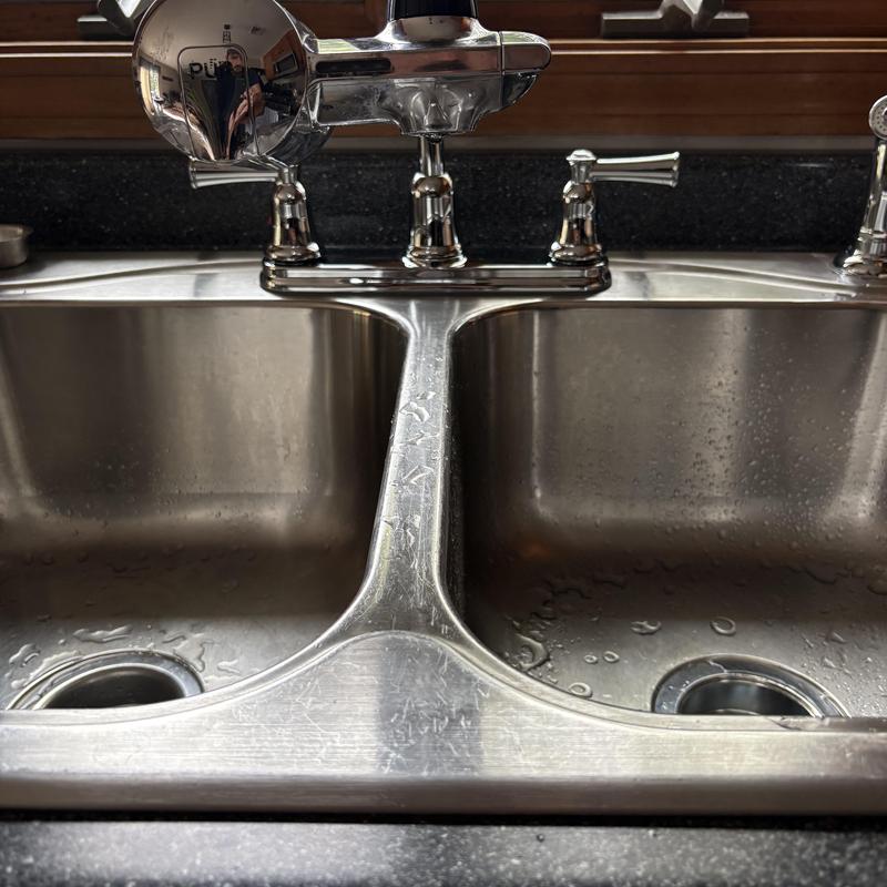 Moen kitchen faucet and double sink installation