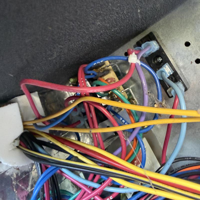 HVAC control board wiring and connections inside unit