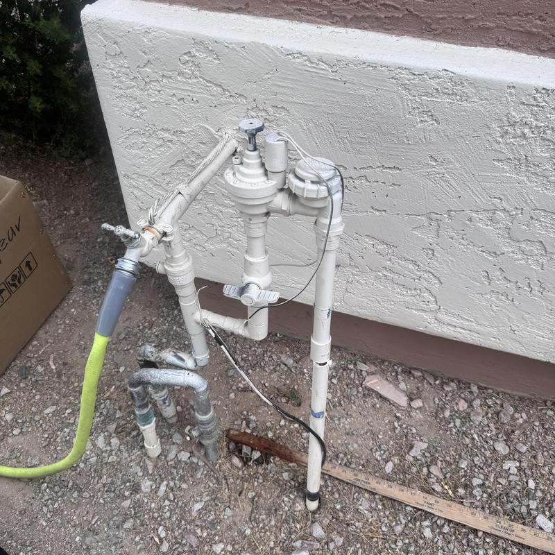 Pressure vacuum breaker and main water valve installation Pressure vacuum breaker and main water valve installation