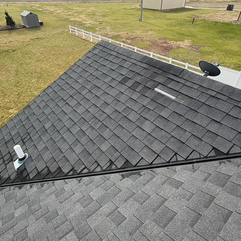 IKO Dynasty AR shingles on residential roof IKO Dynasty AR shingles on residential roof
