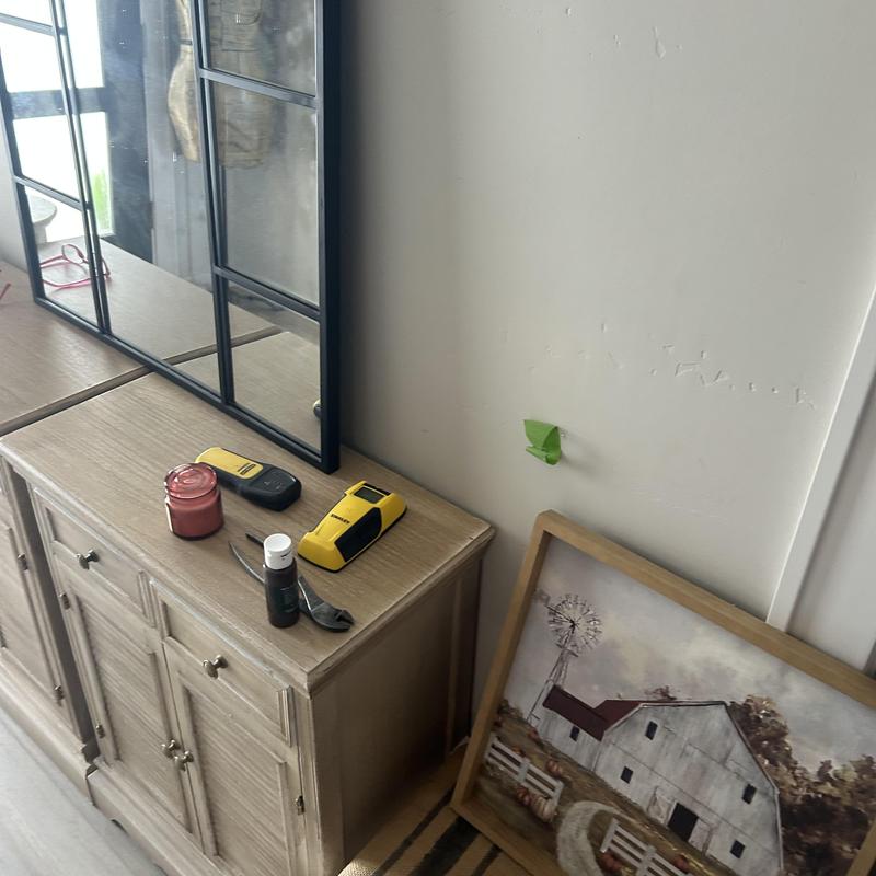 Electrical receptacle installation prep in hallway entry Electrical receptacle installation prep in hallway entry