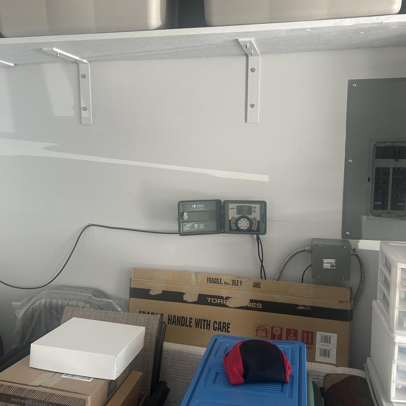 GFCI receptacle and electrical panel in garage
