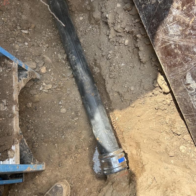 Sewer line replacement with trenchless repair method Sewer line replacement with trenchless repair method