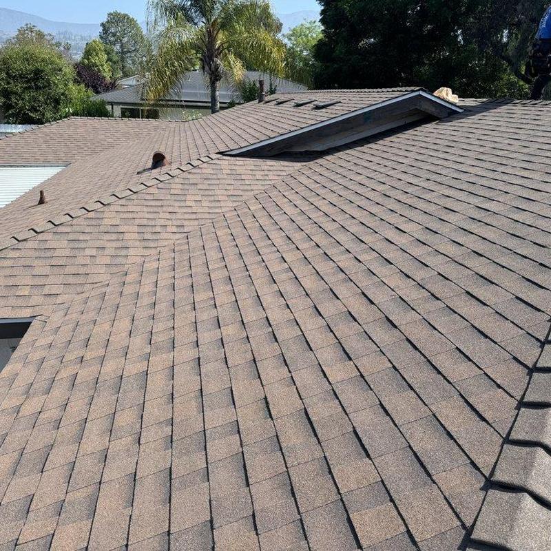 Shingle roof installation with proper alignment in Santa Fe Springs Shingle roof installation with proper alignment in Santa Fe Springs