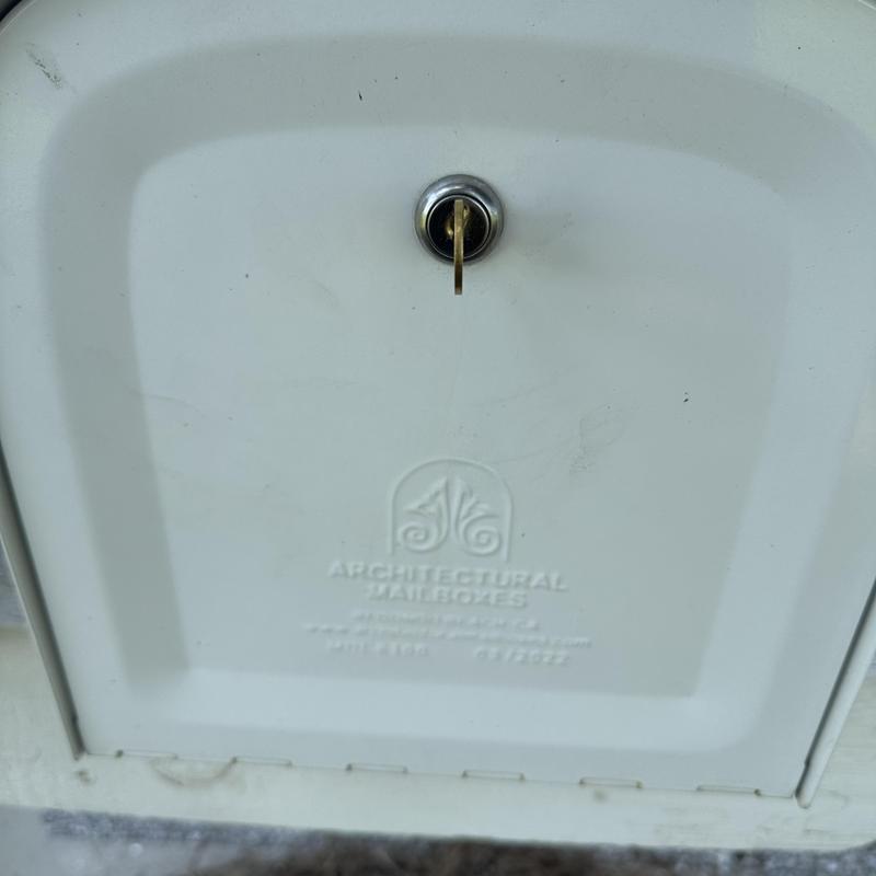 Mailbox lock with broken key removal and new key Mailbox lock with broken key removal and new key