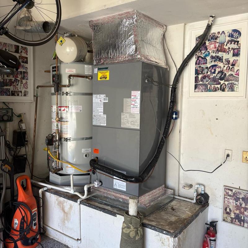 Innovair Slim 4 heat pump system installed in garage Innovair Slim 4 heat pump system installed in garage