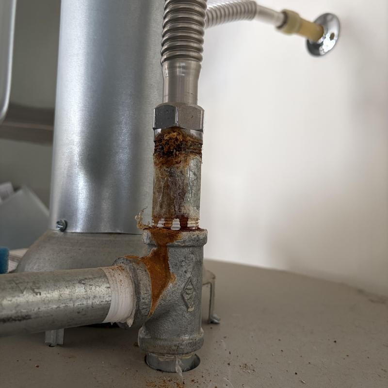 Galvanized nipples corroded on water heater tank Galvanized nipples corroded on water heater tank