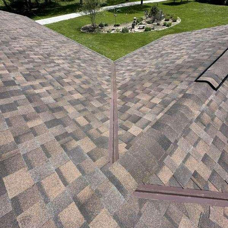 IKO Nordic IR shingles valley installation on roof IKO Nordic IR shingles valley installation on roof