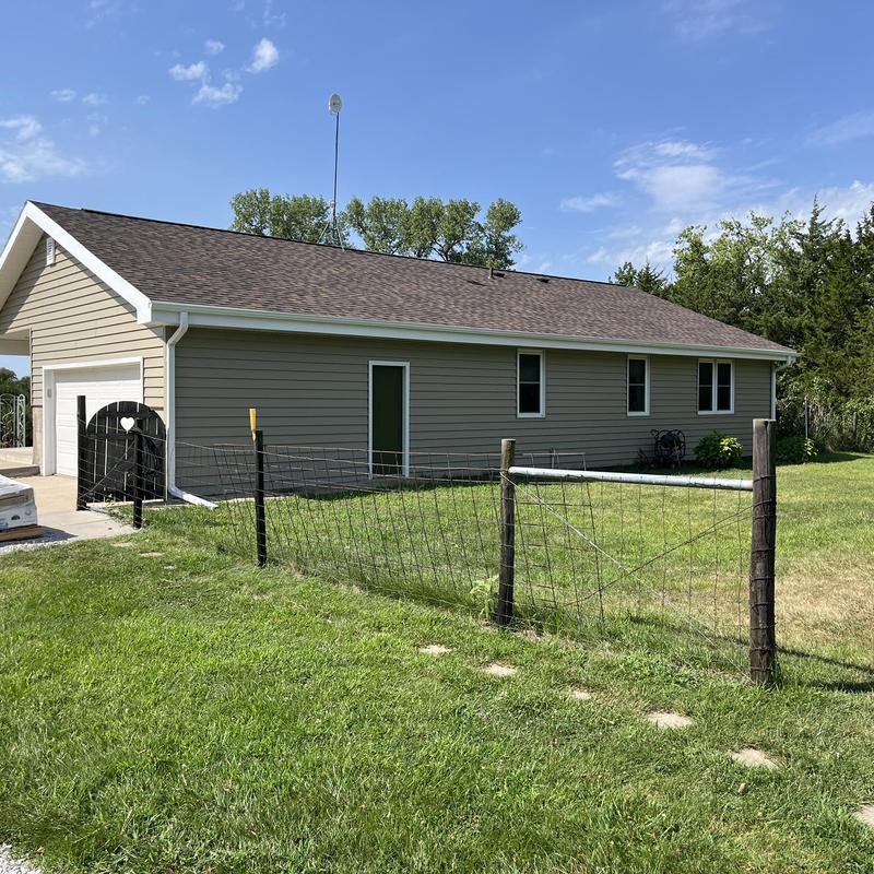 Aluminum gutters on residential house exterior Aluminum gutters on residential house exterior