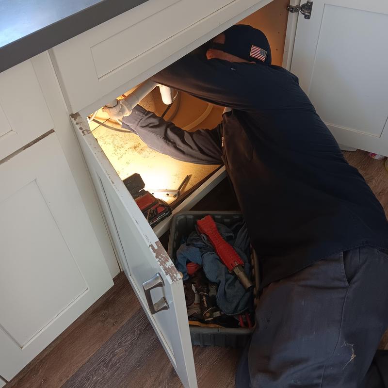 Cold water line replacement under kitchen sink, Lancaster CA Cold water line replacement under kitchen sink, Lancaster CA
