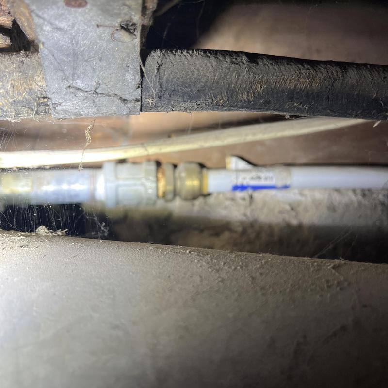 2-inch drain line cutout and replumbing in crawlspace