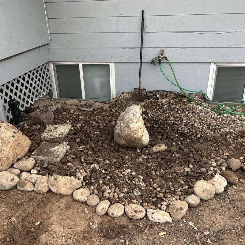 Asbestos concrete sewer line with trenchless replacement site Asbestos concrete sewer line with trenchless replacement site