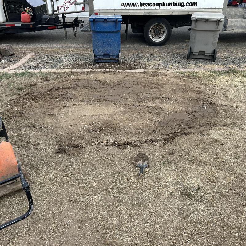 Asbestos concrete sewer line excavation site Asbestos concrete sewer line excavation site