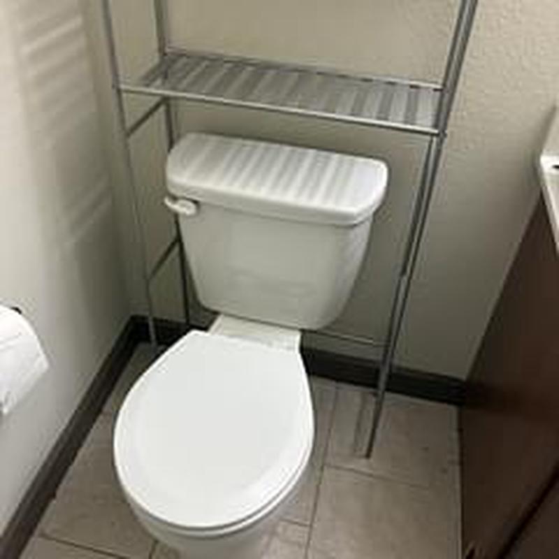 Toilet flange sewer line video inspection in bathroom