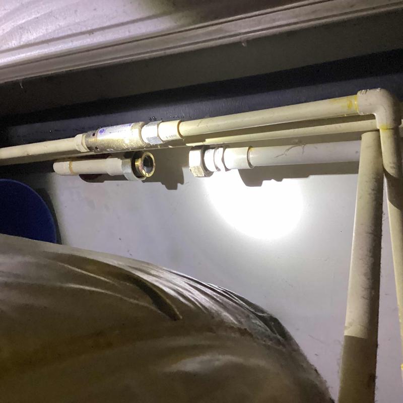 Pressure reducing valve with new PVC piping replacement