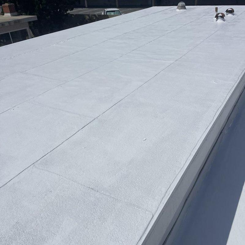 Flat roof membrane with seams and vents in Anaheim Flat roof membrane with seams and vents in Anaheim