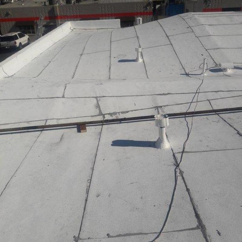 Flat roof membrane with ventilation pipes and wiring Flat roof membrane with ventilation pipes and wiring