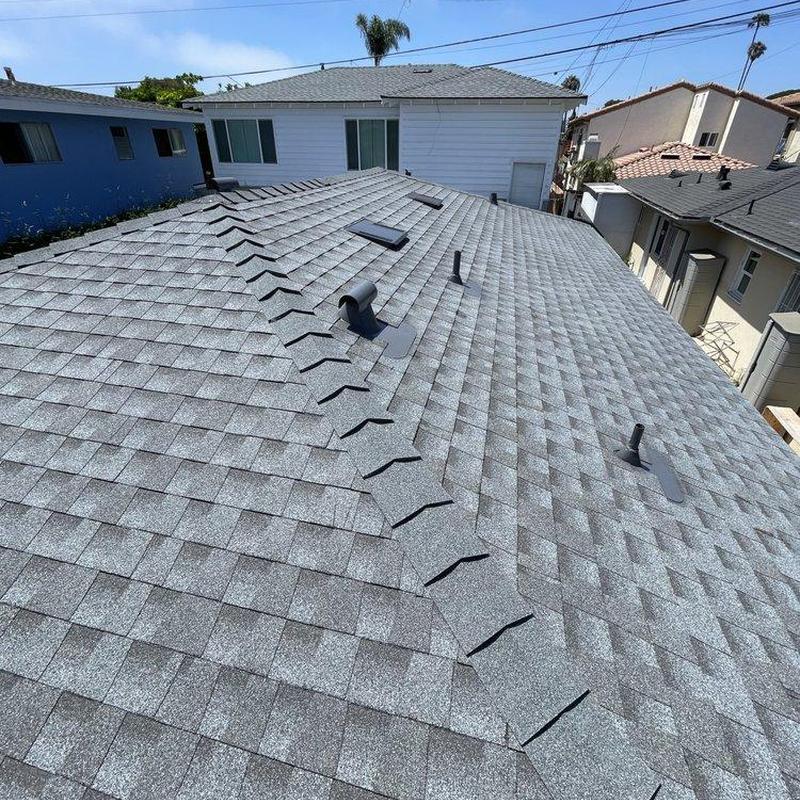 Shingle roof with vents and ridge cap in Anaheim Shingle roof with vents and ridge cap in Anaheim