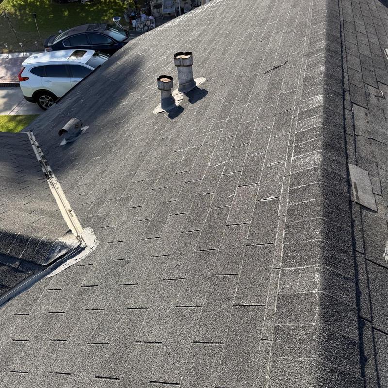 Shingle roof with vents during condition inspection Shingle roof with vents during condition inspection